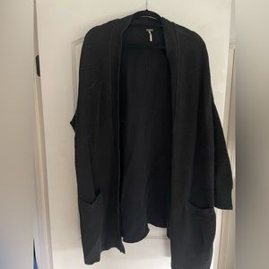 free people cocoon cardigan black medium